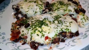 'SPICY MEXICAN EGGS AND BLACK BEANS... BREAKFAST RECIPE IN LOCKDOWN PERIOD..STAY HOME , STAY SAFE'