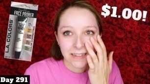 'LA Colors Clear Smoothing Face Primer Review | Dollar Tree Makeup | Day 291'