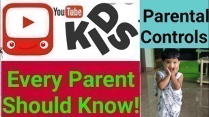 'YouTube Kids app Telugu|parental control features|how to create kids channel|money earning source'