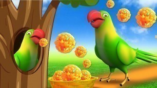 'Chitti Chilakamma చిట్టి చిలకమ్మా లడ్డు తిన్నావా - Parrots 3D Songs - Telugu Rhymes Kids Collection'