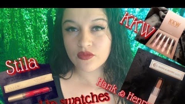 'KKW Kylie cosmetics Hank & Henry comadre Stila beso lip swatches'