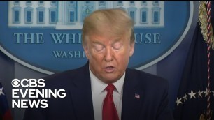 'Trump and top health officials urge Americans to social distance'