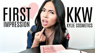 'KKW x KYLIE COSMETICS UNBOXING + FIRST IMPRESSION + REVIEW + TRY ON  (PART 2)'