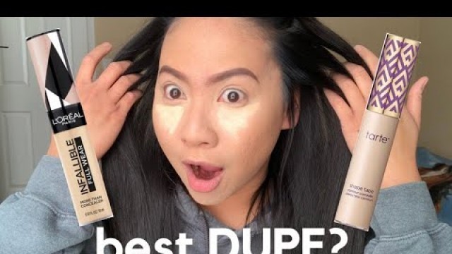 'BEST DUPE FOR TARTE SHAPE TAPE??!! | LOREAL INFALLIBLE FULL WEAR CONCEALER'