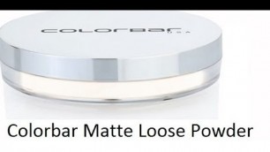 'Colorbar Matte Loose Powder Review||colorbar लूज़ पाउडर || Loose powder'