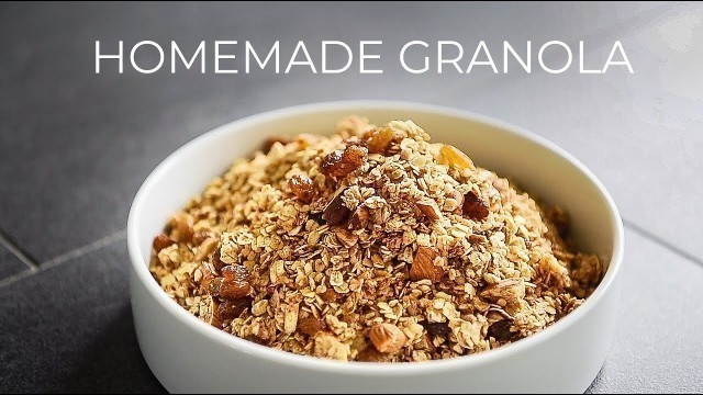 'EASY HOMEMADE GRANOLA RECIPE | SIMPLE PANTRY BREAKFAST OATS \"GLUTEN FREE\"'