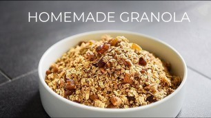 'EASY HOMEMADE GRANOLA RECIPE | SIMPLE PANTRY BREAKFAST OATS \"GLUTEN FREE\"'