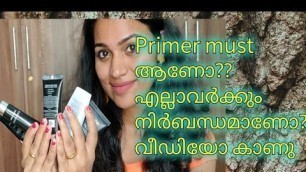 'Is primer really needed? ||malayali vlogger ||Ur beautifull'