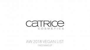 'Catrice Autumn Winter 2018 / 2019 Vegan Makeup List | Face Makeup'