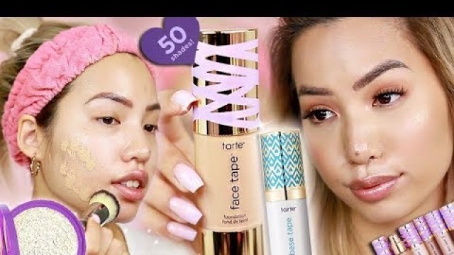 'HIT OR MISS | NEW TARTE FACE TAPE FOUNDATION + PRIMER & POWDER | WEAR TEST REVIEW'