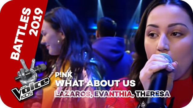 'P!NK - What About Us (Lazaros, Evanthia, Theresa) | PREVIEW | The Voice Kids 2019 | SAT.1'