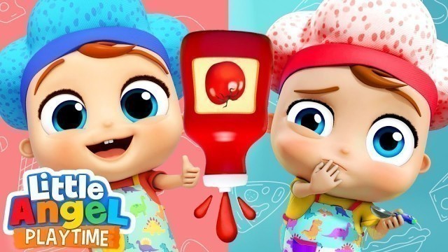 'Yummy or Yucky! | Ketchup Song | + More Fun Sing Along Songs by Little Angel Playtime'