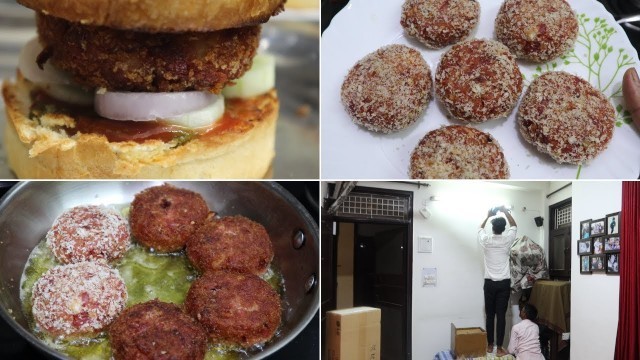 'Chalo Ye Kaam Bhi Nipat Gaya..... Super Yummy Brunch Routine || Yummy Burger Recipe for Lunch #vlog'