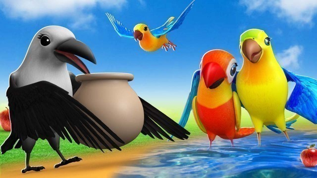 'Chitti Chilakamma - Kaki Kaki Kadavala Kaki - Telugu Rhymes for Children - 3D Parrot Songs for Kids'