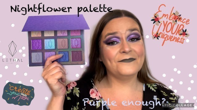 'Lethal cosmetics nightflower palette - winged out eyeshadow look tutorial'
