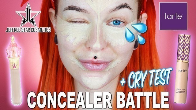 'Jeffree Star Magic Star VS Tarte Shape Tape Concealer Test | Evelina Forsell'