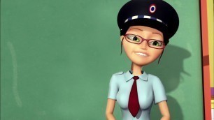 'GreenLight - Riding on a bus - Cartoon for kids, educational videos to learn road safety'