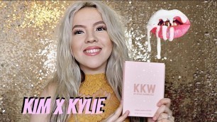 'KKW x KYLIE COSMETICS CREME LIQUID LIPSTICK || SWATCHES & REVIEW'