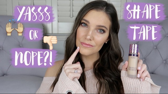 'TARTE SHAPE TAPE FOUNDATION REVIEW & Demo | Sarah Brithinee'