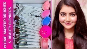 'PLUME PROFESSIONAL MAKEUP BRUSH SET & BEAUTY BLENDERS & SILK PRIMER UNBOXING | RARA | PLUME HAUL'