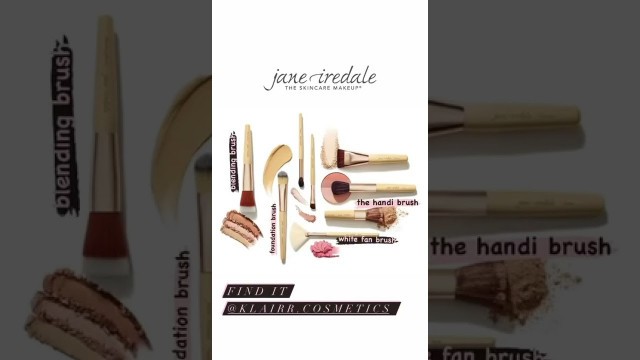 'Jane Iredale Make up Brushes available at klairr.com'