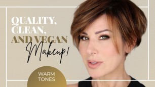 'Full Face of Warm-Toned Makeup | Quality, Clean & Vegan! Dominique Sachse'