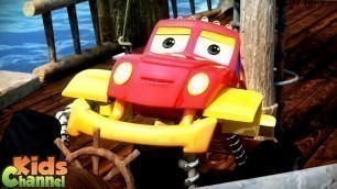 'Haunted Island | Haunted House Monster Truck Car Cartoon | Spooky Videos - Kids Channel'