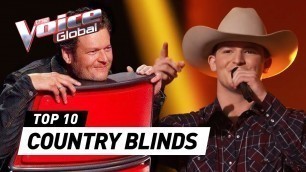 'Best COUNTRY Blind Auditions on The Voice'