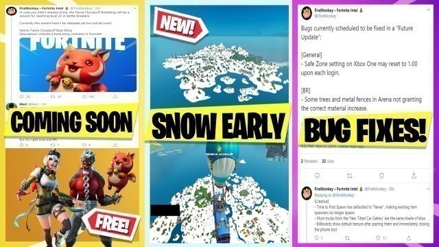 '*NEW* SNOW Early PREVIEW (Snow Storm Soon), FREE Cosmetics, BANNER CUSTOM Emote, 11.30 Bug Fixes!'