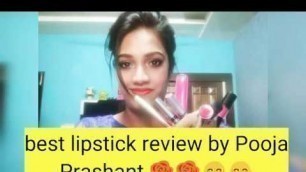 'Best lipstick review|Lakme lipstick|colour bar lipstick|facesl lipstick