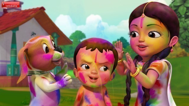 'Holi Kids Song | Telugu Rhymes for Children | Infobells'