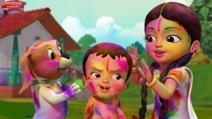 'Holi Kids Song | Telugu Rhymes for Children | Infobells'