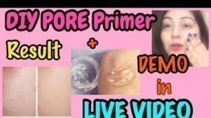 'DIY Pore Primer - Miracle Trick for Long Lasting Makeup in Summer - Step wise DEMO in LIVE Video'