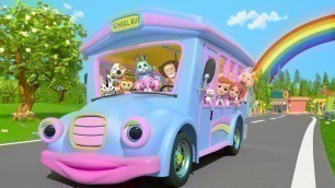 'Wheels on the Bus | Best Sing Along Songs & Nursery Rhymes | Cartoons by Little Treehouse'