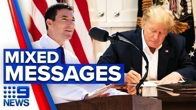 'Coronavirus: Trump health suspicion amid contradicting diagnosis | 9 News Australia'
