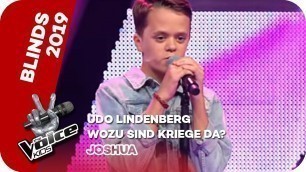 'Udo Lindenberg - Wozu Sind Kriege Da? (Joshua) | Blinds | The Voice Kids 2019 | SAT.1'