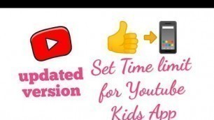 'Less than 2mins.|Setup your YOUTUBE KIDs App.'