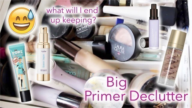 'BIG PRIMER MAKEUP DECLUTTER! $1000+ GONE *DECLUTTER WEEK* | queencarlene'