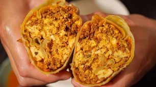 'Sabrosada, OC, CA - Best Delicious Mexican Chorizo & Eggs Breakfast Burrito [4K ASMR]'