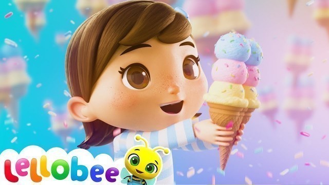'ICE CREAM Song! | Lellobee Kids Sing Alongs & Nursery Rhymes'