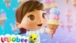 'ICE CREAM Song! | Lellobee Kids Sing Alongs & Nursery Rhymes'