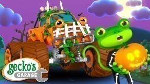 'Muddy Halloween Monster Truck Accident｜Gecko\'s Garage｜Cartoon For Kids｜Learning Videos For Toddlers'