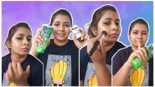 'Can We Use Aloevera Gel As Primer | Comparing Aloevera Gel And Primer #youtubeshorts #shorts #makeup'