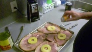 'Baked honey ham steaks'
