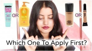 'Correct Sequence of Applying Primer, Sunscreen, Foundation and Concealer || Riya Beauty'