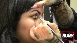 'How to \"Cut Crease\" \"Makeup Demo\" (Ruby Makeup Academy) with Deysi Danger'