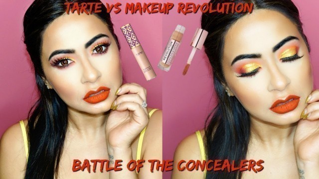 'BATTLE OF THE CONCEALERS FOR INDIAN SKIN - TARTE SHAPE TAPE VS MAKEUP REVOLUTION'