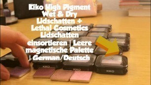 'Kiko Wet & Dry Eyeshadows | Lethal Cosmetics | Lidschatten ordnen | Leere magnetische Palette'