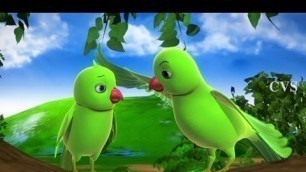 'Chitti Chilakamma - Parrots 3D Animation Telugu Rhymes For children with lyrics'