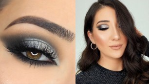 'BLACK AND SILVER SMOKEY EYE | NEW YEARS EVE MAKEUP TUTORIAL'